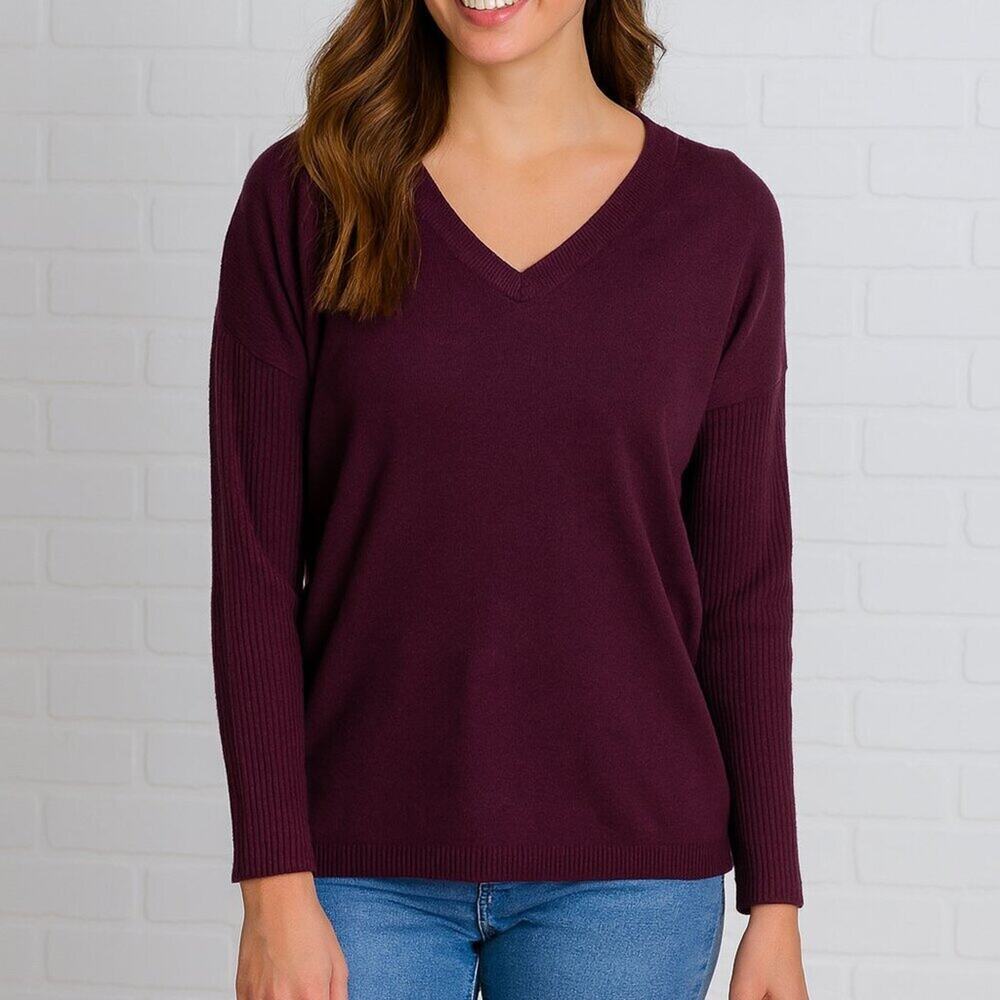 Nordstrom Sweet Romeo Purple Oversized Dolman Sweater - Picture 1 of 5